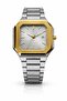 Axis SD1404 Men’s Square Watch Stainless Steel Grey Gold Quartz Analog Luxury Watch UAE
