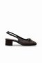 Women's Short Heeled Shoes Brown Daily New Season Bowknot D36 - 5