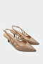 Ralph Asymmetric Cut Women's Nude Heeled Shoes - 2