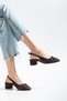 Women's Short Heeled Shoes Brown Daily New Season Bowknot D36 - 3