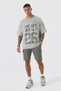 Men's Oversize T-Shirt Code 26 Printed Gray Washed – Premium Vintage Special Fabric - 2