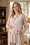 New Season Mink Lace Detailed Summer Design Buttoned Maternity Pajama Set - 2