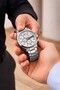 Rizy Çelik Erkek Kol Saati – Round Silver Case White Dial Silver Band Men's Watch - 5