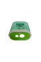 Double Hole Lockable Transparent Rectangular Pencil Sharpener (Green) - 2