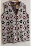 Women's New Clove Patterned Front Buttoned Pocketed Thick Knitwear Mother's Long Tunic Vest - 3