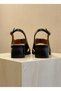 2311510Y Genuine Leather 6cm Thick Heel Daily Comfortable Sandals for Women - 5