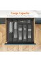 3-in-1 Dust-Proof Cutlery Organizer with Transparent Lid - 2