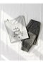 Women's Cotton Pajama Set Gray Short Sleeve Lettered Comfortable Fit - 8