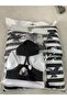 Car Seat Neck Pillow 2-Piece Black and White Eagle Polar Fiber Auto Accessory Washable - 3