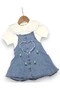 Baby Girl Summer Denim Gilet and T-Shirt 2-Piece Set, 6-9-12-18-24 Months Denim Clothes Holiday Set - 2