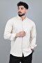 Button Detail Premium Summer Long Sleeve Shirt Qcm 6727_40419 - 3
