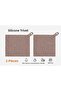 2 Pieces of Stone Color Heat Resistant Fireproof Non-Stick Silicone Trivets