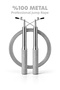Premium 100% Steel Adjustable Jump Rope Jump Rope Gray - 2