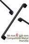 Radius Black Metal Furniture Handle 128 mm / 12.8 cm Compatible Modern Kitchen Cabinet Drawer Handle 9.6 12.8 - 4