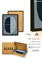 Minimal Geometric Painting with Natural Wood Frame - Cool Tones |   Huhu1036 - 3