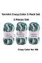 Crazy Color Set of 3 Marbled Hand Knitting Yarns No: 110