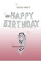 Silver Color Happy Birthday Foil Balloon - Silver Number 1 Year Old