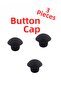 Klc 3 Pcs Matte Black Metal Button Handle - Round Furniture, Kitchen, and Drawer Handle - 3