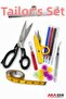 Professional Tailor's Set 7 Pieces Scissors, Tape Measure, Bobbin, Seam Ripper, Tweezers, Thread Cutter, Pencil Set