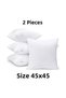 2 Pieces Premium Square Throw Pillow Inner Cushion, Fiber-Filled 45X45