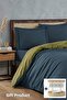 Double Duvet Cover Set Double Color Petrol/Green
