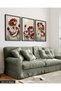 Textured Appearance Flower 3 Piece Black Wooden Framed Painting Act