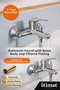 İtimat Bathroom Faucet with Shower Outlet, Brass Body, Chrome Plated, Wall Mounted, 5 Years Warranty - 6