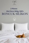 Set of 2 Silicone Pillows 50X70 cm - 900 Gr Bead Silicone Filled Hotel Series Premium Microfiber