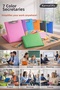 Turquoise Secretarial Set + 100 Colorful A4 Photocopy Paper |   Durable Cover, Multi-Purpose Use - 4