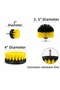 3-Piece Yellow Black Drill Bit Cleaning Brush Bathroom Tool Car Seat Rim 2 3.5 4 Inch - 2