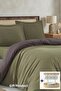 Double Duvet Cover Set Double Color Green-Brown