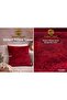 Velvet Burgundy Throw Pillow Cover 45X45Cm Decorative Sofa Cushion Cover Zippered Modern - 4