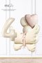 Retro Cream Butterfly Theme Birthday Balloon Chain 4 Year Old Balloon Set with Balloons250