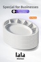 7-Compartment Oval Breakfast Serving Plate Set of 10 - Durable and Stylish Presentation (37 X 26 cm)