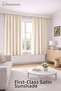 Ecru Satin Thick Sunshade Curtain with Simple and Stylish Design, Quality Craftsmanship - 3