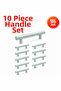 96 mm metal furniture handle - kitchen cabinet drawer handle, modern decorative handle set (10 pieces) inox