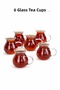 Set of 6 Arbitrary Ala Glass Tea Cups 200 ml Can Contact Fire - 4