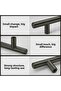 192 mm Metal Furniture Handle – Kitchen Cabinet Drawer Handle, Decorative Handle Set (10 Pieces) Titanium - 4