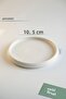 Aura 3-piece porcelain presentation plate 10.5 cm | round service, breakfast & cake plate - 3