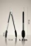 Silicone Kitchen Tongs with Metal Handle and Lock System |   Food Serving Grill Tongs |   35 cm - 3