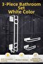 Towel Rack, Toilet Paper Holder, 3 Items Together, Bathroom, Toilet Set, Adhesive, No Assembly Required