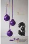 Purple Set - Purple Globe Balloon - Purple Number Balloon - Globe Foil Balloon Purple Set 1 Year Old