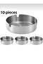 Set of 10 Stainless Steel Ashtrays |   10 cm Diameter Panties |   Restaurant, Cafe and Hotel - 5