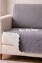 2-Piece Coffee Color Non-Slip Base Sofa Cover Embossed Multi-Purpose Shiny Sofa Bed Cover Otera - 3