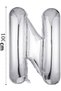 Foil Balloon Letter N Helium Balloon 100 cm Silver Color - Letter N Balloon - Letter Foil Balloon - Letter N Balloon