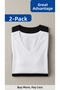 2-Pack V-Neck Black and White Slim Fit Women's Basic Cotton Lycra Short Sleeve T-Shirt Combed Cotton T-Shirt - 4