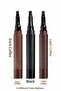 Fine Sketch Microblading Permanent Eyebrow Pencil 3 Pieces - Eyebrow Filling - Waterproof Brown/Light Brown/Black - 4
