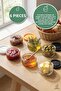 6-Piece Glass Storage Container with Lid, Mini Jar, Spice Container, Sauce Container, Jam Container, Breakfast Set