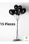 Set of 15 Black Balloons – Stylish Party Decoration for Birthday and Engagement - 2