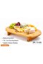 Stylish Oval Presentation Plate with Bamboo Feet 39.5 cm – Stylish Cake & Dessert Serving Presentation Plate Tray - 5